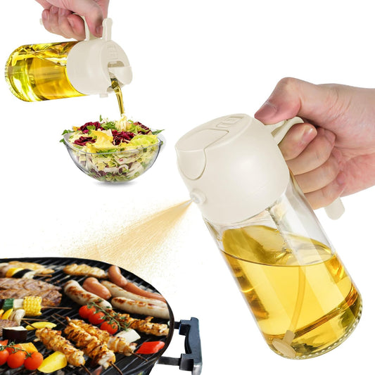 470ml 2-in-1 Olive Oil Dispenser & Sprayer (470ml) for Cooking, BBQ, Salad