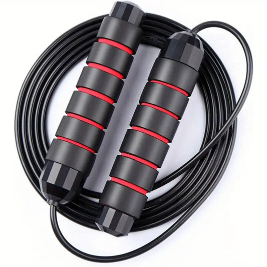 Skipping Rope with Ball Bearings – Rapid speed, adjustable cable, and 6” memory foam handles. Perfect for speed training, endurance workouts, extreme jumping, and gym fitness.