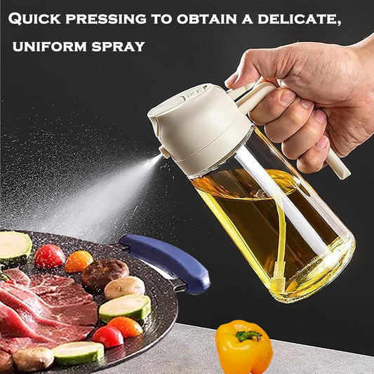 470ml 2-in-1 Olive Oil Dispenser & Sprayer (470ml) for Cooking, BBQ, Salad