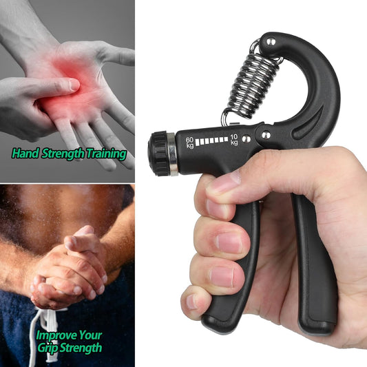 Adjustable Grip Strength Trainer (10-60kg) – Hand & Forearm Exerciser for Strength Training, Muscle Building, Rehabilitation, Injury Recovery & Improved Grip Endurance